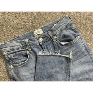 Citizens Of Humanity Jeans Womens 26 Blue Isola Slim Crop Raw Hem Stretch Light